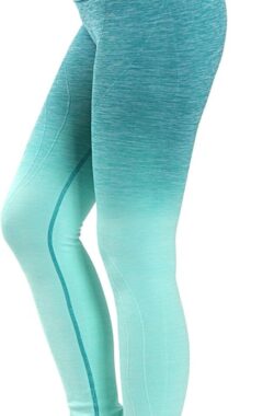 Yoga legging – compressie met hoge taille OMBRE AQUA M