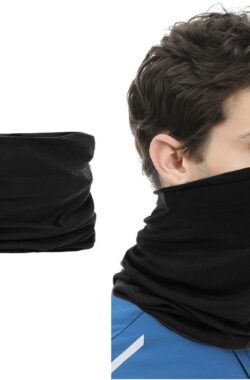 2 Stuks Multifunctioneel Polyester Colsjaal – Bivakmuts Balaclava Bandana Ideaal voor Sport Fietsen Motor – Unisex – Zwart