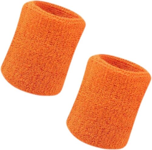 2 stuks 10,2 cm lange zachte dikke katoenen polsbanden voor tennis, gymnastiek, voetbal, basketbal, hardlopen