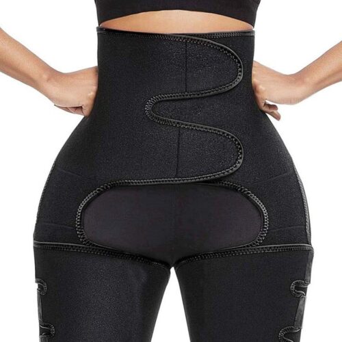 3-in-1 riem - Buikweg-riem - zwart - L/XL - verstelbaar tailletrimmer - fitnessriem - taillevormer - hoge elastische - afslankende tailletrainer voor heren en dames