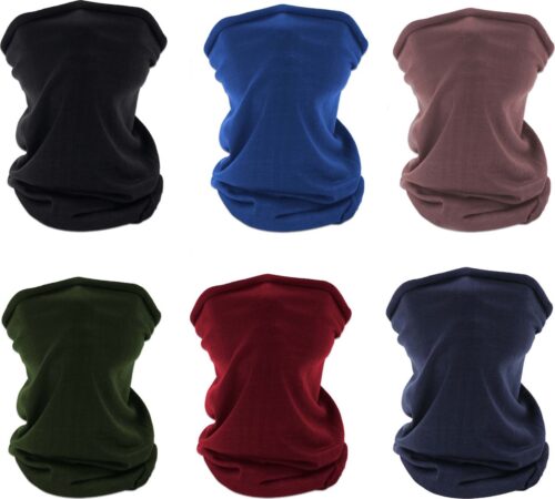 6 Stuks Multifunctioneel Polyester Colsjaal - Bivakmuts Balaclava Bandana - Ideaal voor Sport Fietsen Motor - Unisex