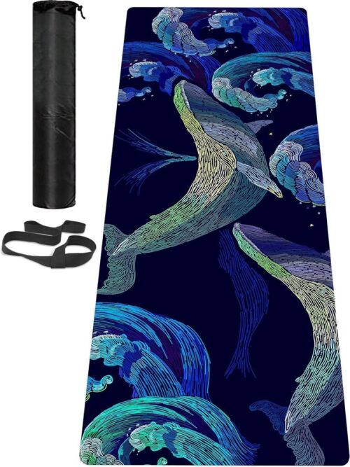 Antislip Milieuvriendelijke Yoga Mat Met Riemen - Dikke Oefening Fitnesspads - Geschikt voor Yoga Pilates - 183CM x 61CM x 6MM