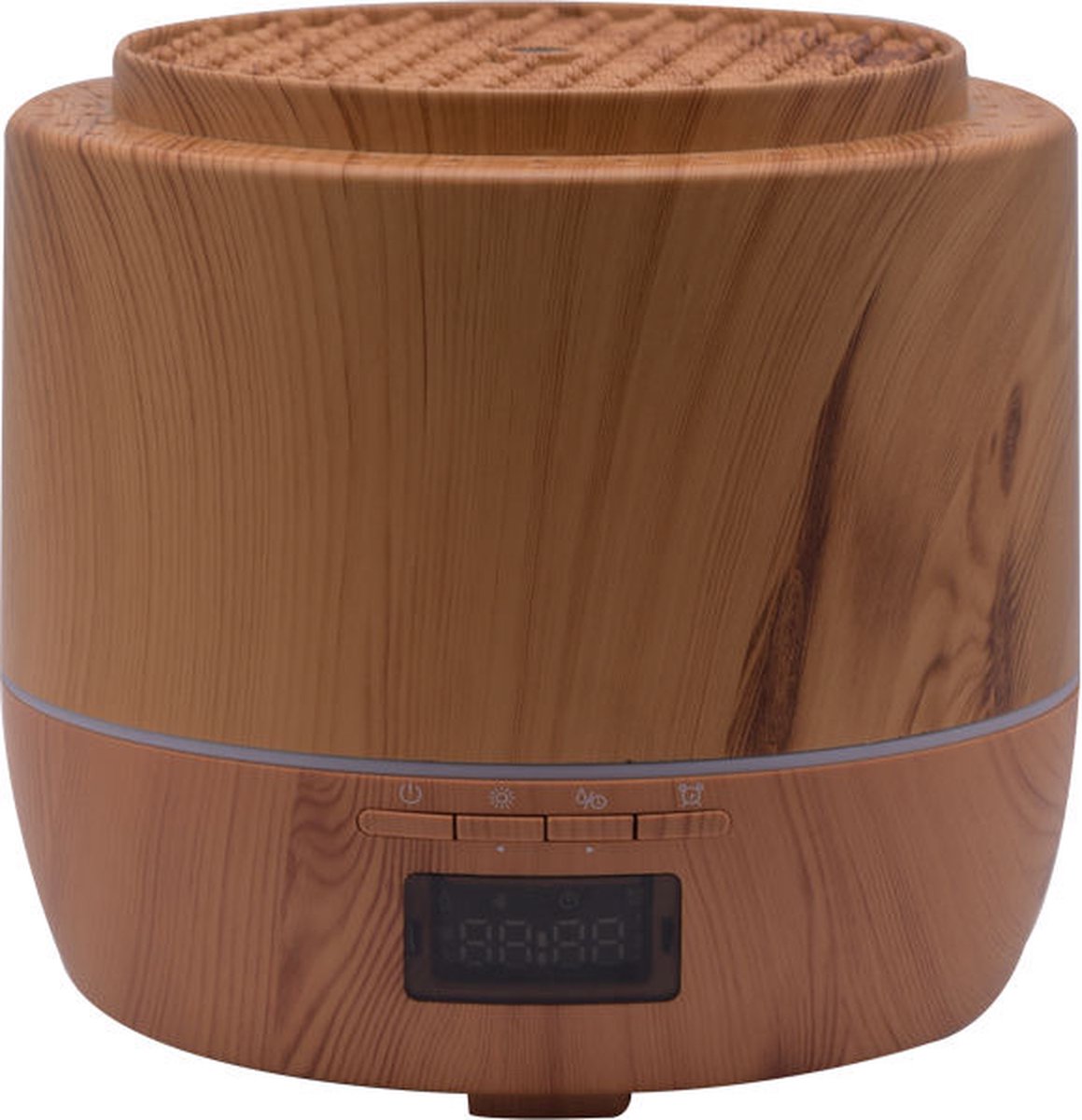 Aroma Diffuser Selene - Geurverspreider - Luchtbevochtiger Aromatherapie - Klok - App - Lichtbruin - 500 ML