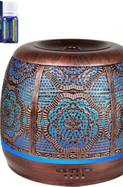 Aroma Diffuser Vintage – Vernevelaar – Geurverspreider – Luchtbevochtiger – Koper – 500 ML