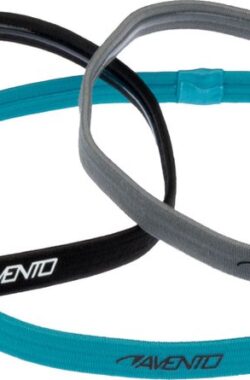 Avento Sporthaarband Elastiek 3st – Blauw/Zwart/Grijs