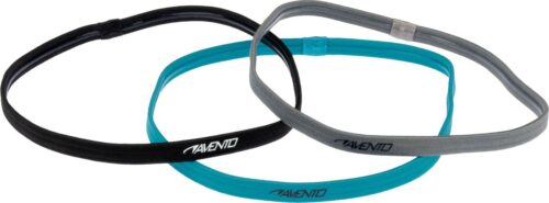 Avento Sporthaarband Elastiek 3st - Blauw/Zwart/Grijs