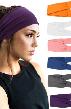 BOTC Haarband – 6 stuks dames haarbanden – Boho hoofdbanden – Retro Brede Haarbanden – voor Yoga & Workout – Elastische