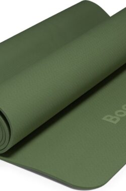 Bamboa Yogamat Groen | 6mm | Anti-Slip | Optimale Grip | Sterke Yoga mat | Makkelijk schoon te houden | Army Groen