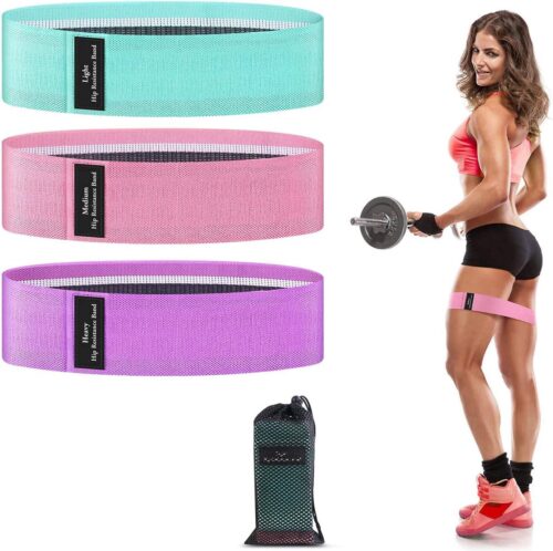 Banden Fitnessbanden Set Sport Elastische fitnessband met 3 verschillende treksterktes Banden voor fysiotherapie, revalidatie, stretching, thuisfitness, yoga en meer