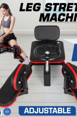 Beenspreider – Verstelbare Yoga Split Trainer – Benen Spagaat Beenspreider – Rekmachine – Stretching Machine – Lenigheid Trainer – Stretchen – Spagaat Trainer – Rood/Zwart