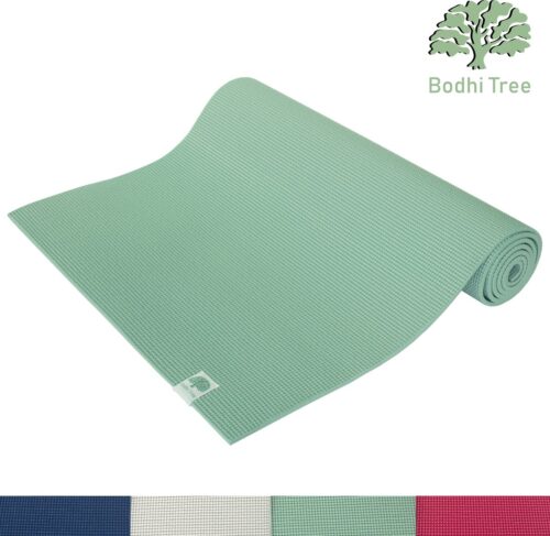 Bodhi Tree® Yogamat 6mm - 183x61cm - Studio Yoga Mat Extra Dik - Anti slip Yogamatten met Draagriem Riem - Fitnessmat Sportmat - Groen