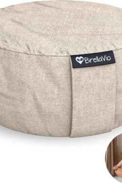 BrellaVio Meditatiekussen Eco – Rond Meditatie Kussen 33 x 15 cm (diameter x hoog) – Yoga Kussen Gevuld met Boekweit – Zitkussen – Aanpasbare Vulling