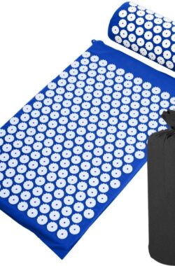 Cheqo® Luxe Acupressuur Mat met Kussen – Spijkermat – Acupuncture – Met Gratis Tas