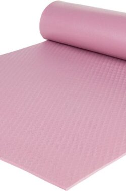 Crivit Yogamat – Deze mat is erg geschikt voor yoga en fitnessoefeningen dankzij het anti-slip oppervlak – Afmetingen: 180 x 60 x 0,5 cm – Schouderband – Antislip reliëf en antislip oppervlak – Lichtroze