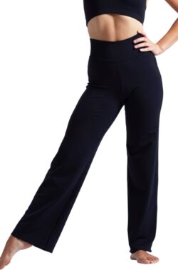 Dancer Dancewear® Jazz broek dames | Zwart | Katoen | Jazzpants | “DJazz” | Jazz broek | Maat L