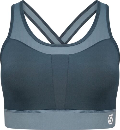 Dare2B, Mantra Dames Sportbeha, Blauw/Grijs, Maat L