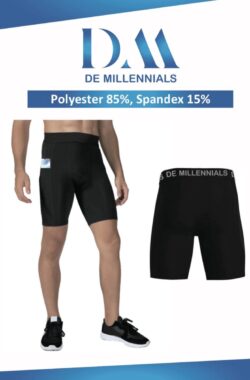 De Millennials – Comfort Ademend Heren shorts – Zwart – Maat L – sportieve korte broek – Gym – Sport – hardloop Shorts – Comfort fit- Universeel – sport – yoga – fitness – outdoor sport – jogging -Slidingshort – Tight