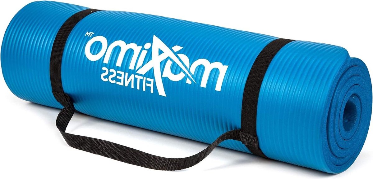 Dikke premium yogamat - 183 cm lang x 60 cm breedte x 12 cm (12 mm) - multifunctioneel gebruik - perfect voor yoga pilates gym sit-ups en stretchen.