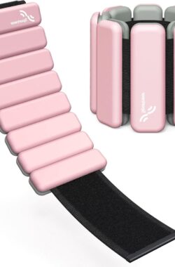 Draagbare gewichtsmanchetten – set van 2 (0.5 kg en 1 kg) roze – voor dames en heren Weight cuffs