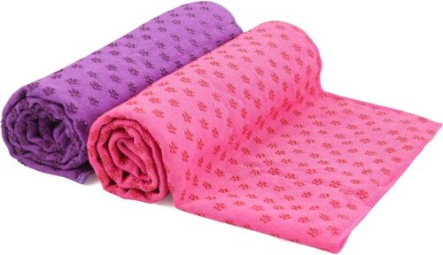 Dry antislip yoga-handdoeken (6 kleuren) met mesh-draagtas, extra lang (62 x 183 cm/62 x 182,9 cm) Dot Grip Bikram Yoga