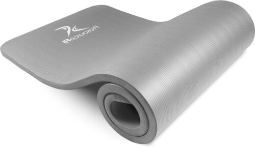 Extra dikke yoga- en pilatesmat ½" (13 mm) of 1" (25 mm) - 71" lange trainingsmat - hoge dichtheid - comfortschuim en draagriem - paars