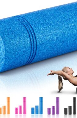 FFEXS Foam Roller – Therapie & Massage voor rug benen kuiten billen dijen – Perfecte zelfmassage voor sport fitness [Hard] – 40 CM – Blauw