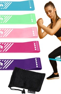 FX FFEXS Fitness Weerstandsbanden Set van 5 – Resistance Band – Fitness Elastiek – Booty Band – Sport Elastiek Banden – Fitness Band – Mini Bands – Verschillende Weerstandsniveaus – Inclusief Draagzakje – Multi Color