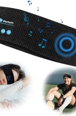 Femur®️ Haarband – Zweetband – Bluetooth Haarband – Muziek Haarband – Koptelefoon – Slaapmasker – Slaap koptelefoon – Zwart