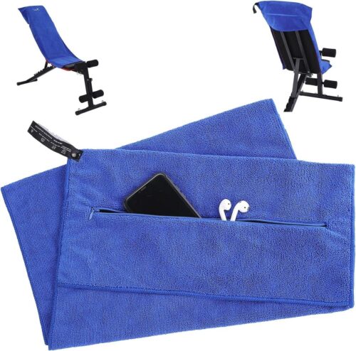 Fitness handdoek microvezel handdoeken 100 x 40 cm - met ritszak en antislip fixatie - absorberende handdoek voor sport en yoga Cooling Towels