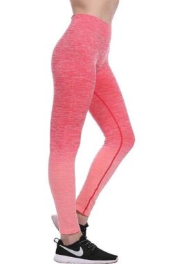 Fitness/Yoga legging – Fitness legging – LOUZIR sport legging Stretch – squat proof – OMBRE Rood Maat M