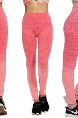 Fitness/Yoga legging – Fitness legging – LOUZIR sport legging Stretch – squat proof – OMBRE Rood Maat S