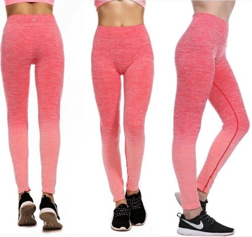 Fitness/Yoga legging - Fitness legging - LOUZIR sport legging Stretch - squat proof - OMBRE Rood Maat S