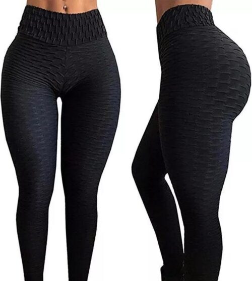 Fitness/Yoga legging - Fitness legging - LOUZIR sport legging Stretch - squat proof - Zwart Maat XXL