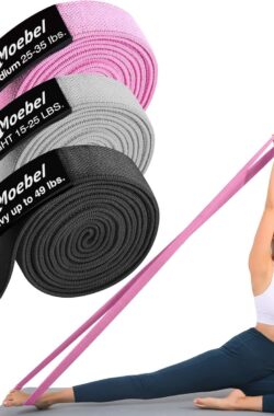 Fitnessband, geweven weerstandsbanden, lange weerstandsbanden, antislip, theraband, gymnastiekband, optrekband voor krachttraining, crossfit, yoga, home-workout