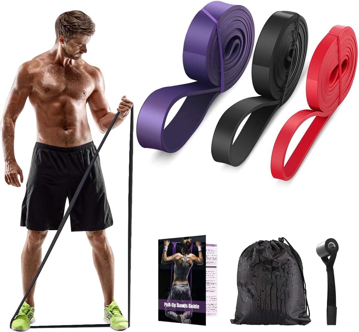 Fitnessbanden, weerstandsbanden, krachttraining, gymnastiekband, extra lange weerstandsband, trainingsband, fitnessband, weerstandsband, latex, elastisch, stretchband, oefenband, fitnessbanden voor