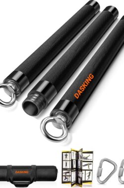 Fitnessbanden, weerstandsbandenstang, fitnessapparatuur voor thuis, 75 cm/90 cm/98 cm, verwijderbare weerstandsbanden, stangset met driehoekige haken, yoga-pilatesbars, workout full body fitness