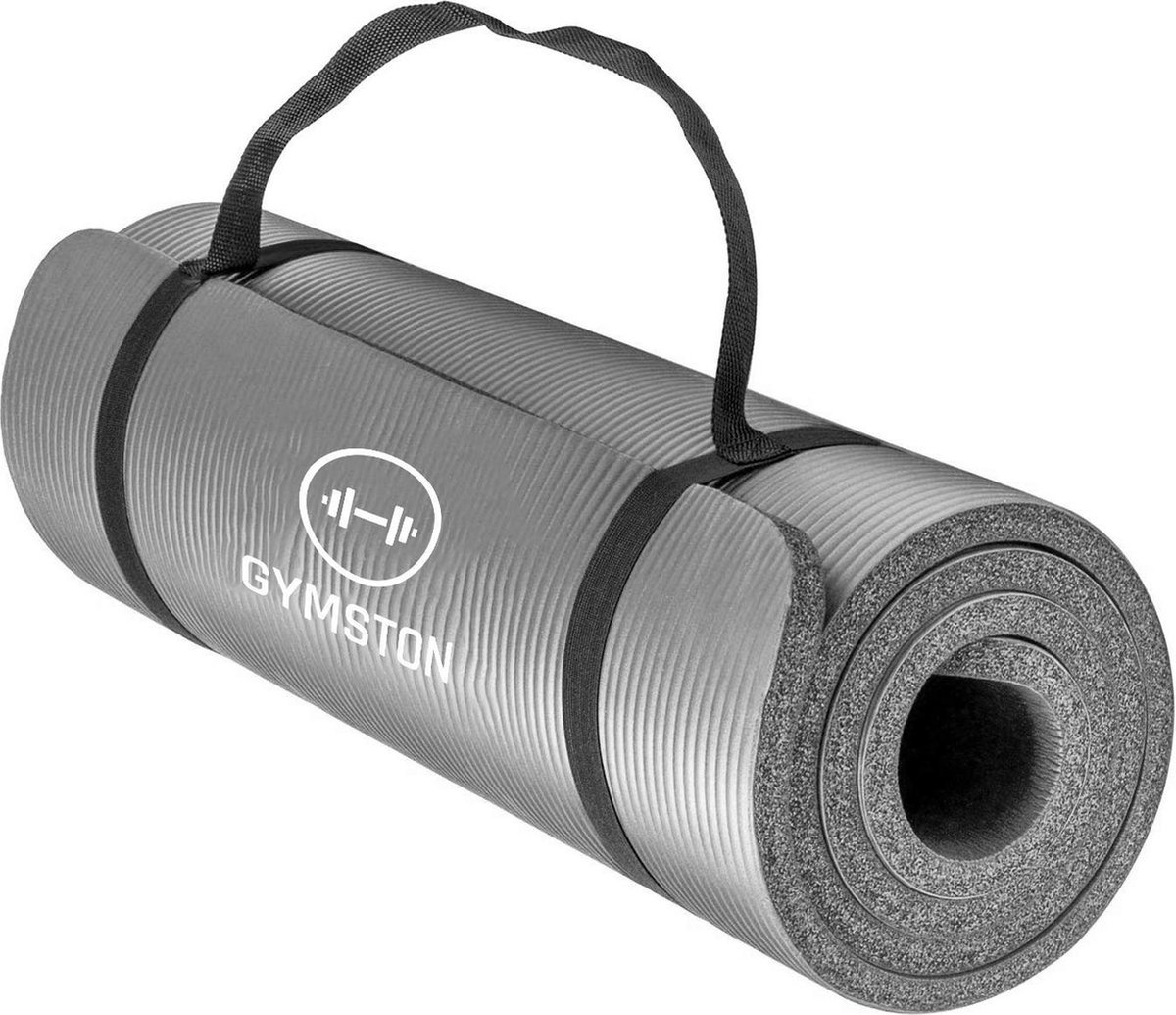 Fitnessmat Inclusief draagtas en extra draagriem - 183 cm x 61 cm x 1.5 cm - Grijs