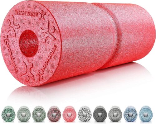 Foam Roller Medium Hard 35 x 14 cm for Spine Relief + E-Book