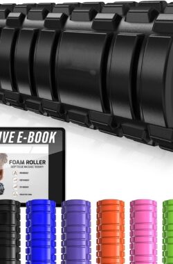 Foam Roller – Triggerpoint Massage – Schuim – Zelfmassage – Snel Herstel Na Sporten – Yoga – Geschikt Voor Volwassenen en Kinderen – Fitness Roller – Pilates – Tegen Spierpijn – 33cm – Zwart