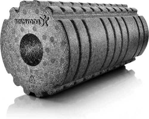 Foam roller - ACTIVE middelhard - Lengte 30 cm - Diameter 15 cm - met gratis e-book - activerende oppervlaktestructuur