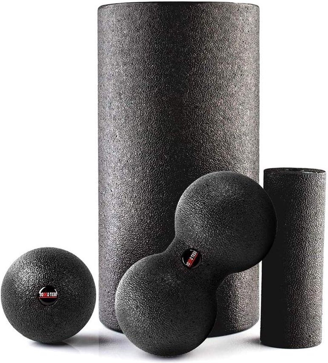 Foamroller 4-delig Foam Roll Set voor effectieve fasciatraining - starterset voor de Y0