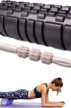 Foamroller Bar Fasciarol – Schuimrubber rol – Fitness Massagerol voor Triggerpoint-Massage in Rug Nek Benen – Fasciatraining met Gymnastiekrol voor Mannen en Vrouwen