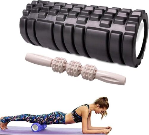 Foamroller Bar Fasciarol - Schuimrubber rol - Fitness Massagerol voor Triggerpoint-Massage in Rug Nek Benen - Fasciatraining met Gymnastiekrol voor Mannen en Vrouwen