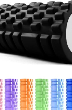 Foamroller voor Fitness – Superieure Spier- en Zelfmassage Tool – Ultralichte Resistent Schuimroller Therapie om Herstel en Flexibiliteit te Verbeteren (Zwart)