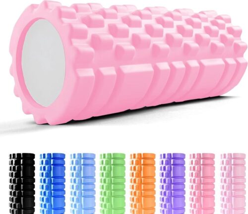 Foamroller voor Fitness - Verbeter Flexibiliteit en Herstel - Ultralichte Spierroller Therapie - Zelfmassage Tool (Roze O)