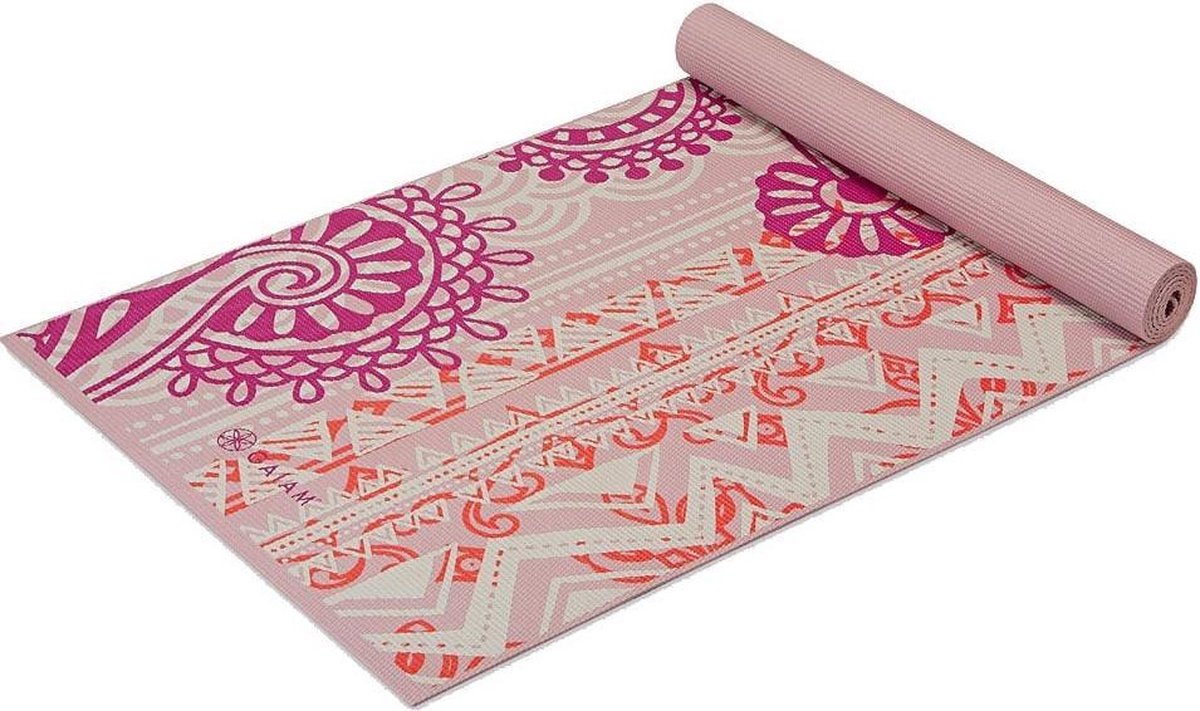 Gaiam Bohemian Rose Yoga Mat - Roze - 173 X 61 X 0.4 Cm