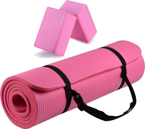 GoYoga Multifunctionele 1/2 Inch Extra Dikke Hoge Dichtheid Anti-Scheur Oefening Yogamat - Grijs