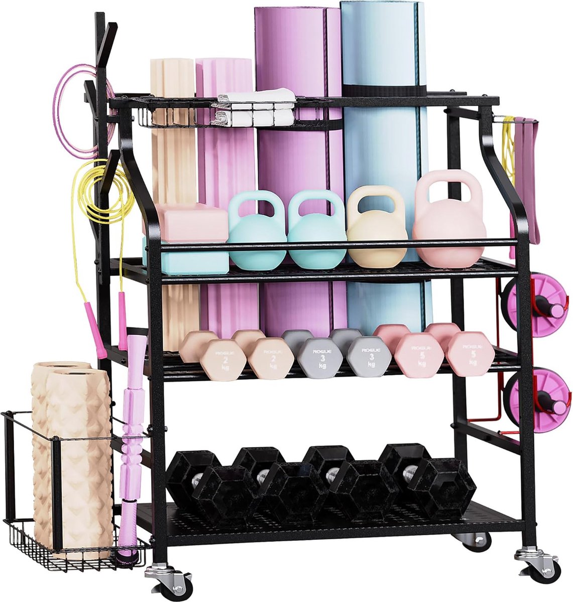 Goodivery ® Yoga Mat Organizer en Opbergrek voor Sportuitrusting Thuis en in de Gym