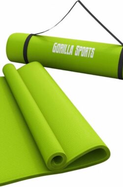 Gorilla Sports Yogamat Deluxe (190 x 100 x 1,5 cm) – Yoga Mat – limegroen