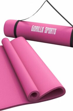 Gorilla Sports Yogamat Deluxe – Fuchsia 190 x 100 x 1,5 cm – Yoga Mat